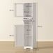 Columna de Baño MDF, Vidrio HOMCOM, hogar - baño Columna de Baño MDF, Vidrio HOMCOM, hogar - baño Blanco