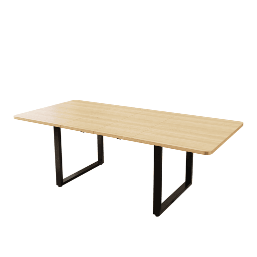 Mesa de jantar extensÃvel 140180220x80 cm - Para 6-10 pessoas, forma retangular, estilo simples, pernas de metal - Carvalho Mesa de jantar extensÃvel 140180220x80 cm - Para 6-10 pessoas, forma retangular, estilo simples, pernas de metal - Carvalho