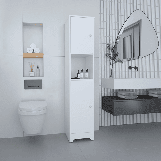 Coluna de Banheiro Ibis com Duas Portas e Prateleira