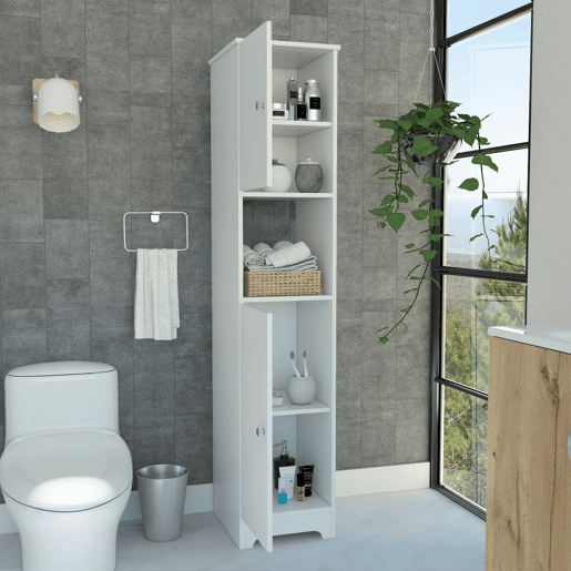 Coluna de Banheiro Ibis com Duas Portas e Prateleira
