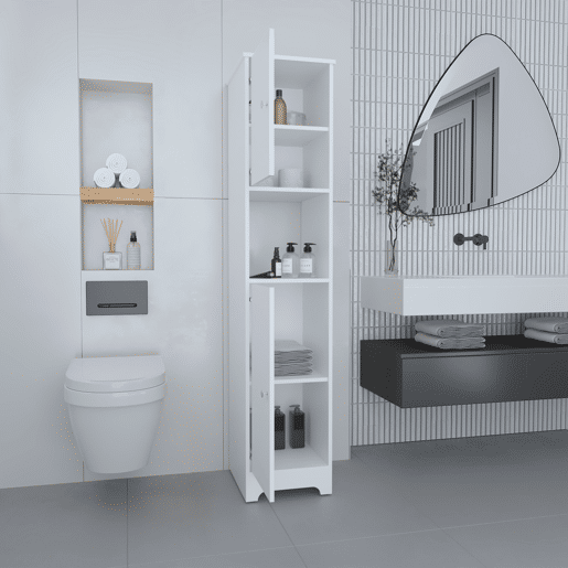 Coluna de Banheiro Ibis com Duas Portas e Prateleira