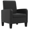 vidaXL Poltrona em couro artificial preto