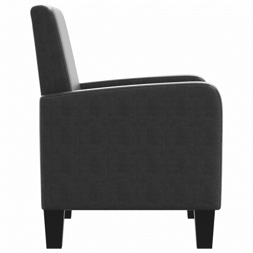 vidaXL Poltrona em couro artificial preto
