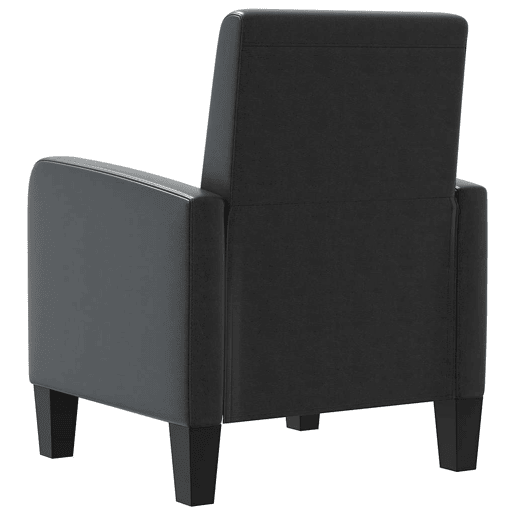 vidaXL Poltrona em couro artificial preto