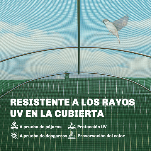 Outsunny Estufa de Exterior 6x3x2 m, Estufa Tipo Túnel com 3 Portas Enroláveis, Janelas com Rede, Cobertura PE 140gm² Anti-UV e Estrutura de Aço Galvanizado, para Cultivo de Plantas, Verde