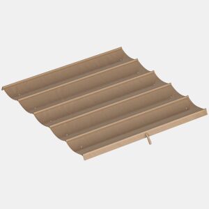 Outsunny Teto de Pérgola 2,5x2,55 m Teto de Substituição Retrátil para Estrutura de Pérgola de 3x3 m Toldo de Tecido Apenas para Pérgola de Jardim com 10 Orifícios de Drenagem Castanho