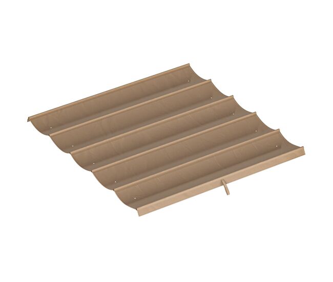 Outsunny techo de pérgola 2,5x2,55 m, techo de repuesto retráctil para marco de pérgola de 3x3 m, uv30+, toldo de tela solo para cenador jardín con 10 orificios de drenaje, pardo