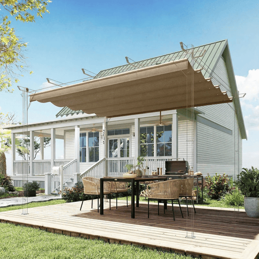 Outsunny Teto de Pérgola 2,5x2,55 m Teto de Substituição Retrátil para Estrutura de Pérgola de 3x3 m Toldo de Tecido Apenas para Pérgola de Jardim com 10 Orifícios de Drenagem Castanho Outsunny Teto de Pérgola 2,5x2,55 m Teto de Substituição Retrátil para Estrutura de Pérgola de 3x3 m Toldo de Tecido Apenas para Pérgola de Jardim com 10 Orifícios de Drenagem Castanho