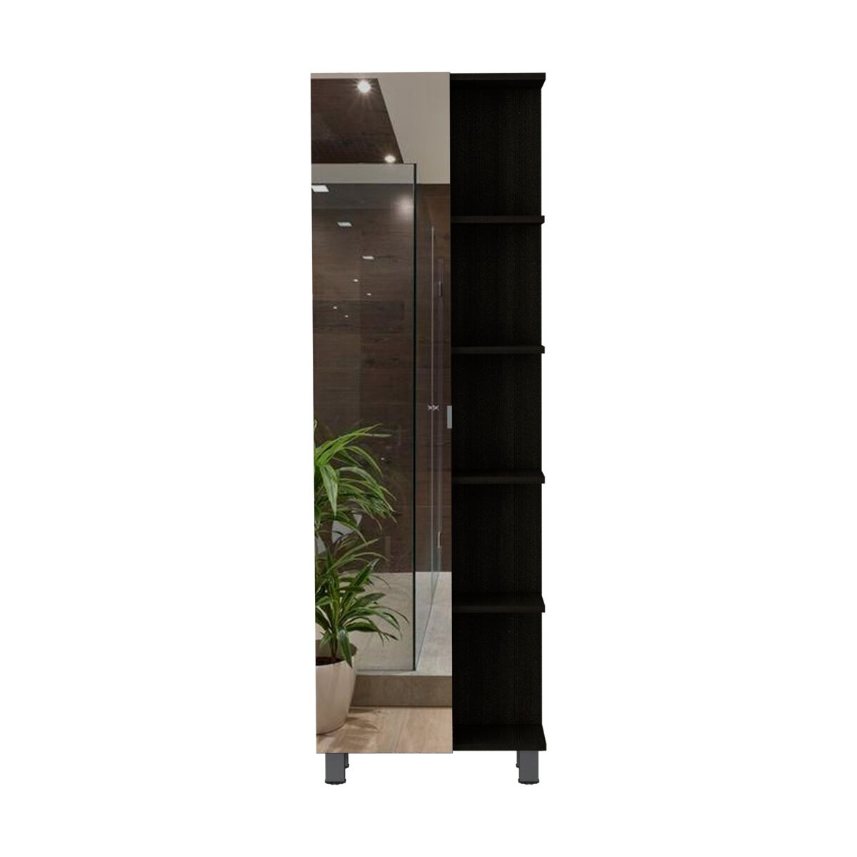 Columna de baño multifuncial Urano  en Melamina, con espejo 51
