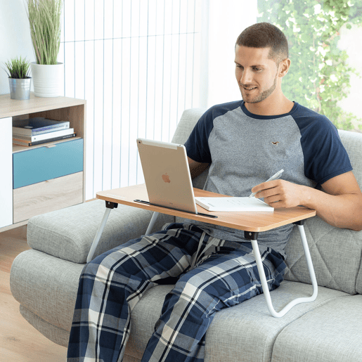 Pack Mesa Dobrável Auxiliar Multiuso e Almofada de Leitura com Apoios InnovaGoods