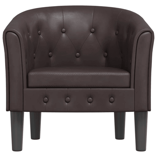 vidaXL Poltrona couro artificial castanho vidaXL Poltrona couro artificial castanho