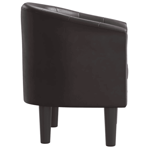 vidaXL Poltrona couro artificial castanho vidaXL Poltrona couro artificial castanho