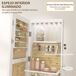 Armario Joyero MDF, Vidrio HOMCOM Armario Joyero MDF, Vidrio HOMCOM Blanco