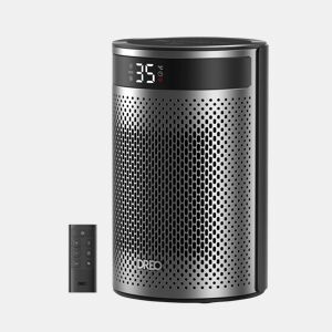 DREO Aquecedor Cerâmico Elétrico Atom 416 1500W portátil preto e prata