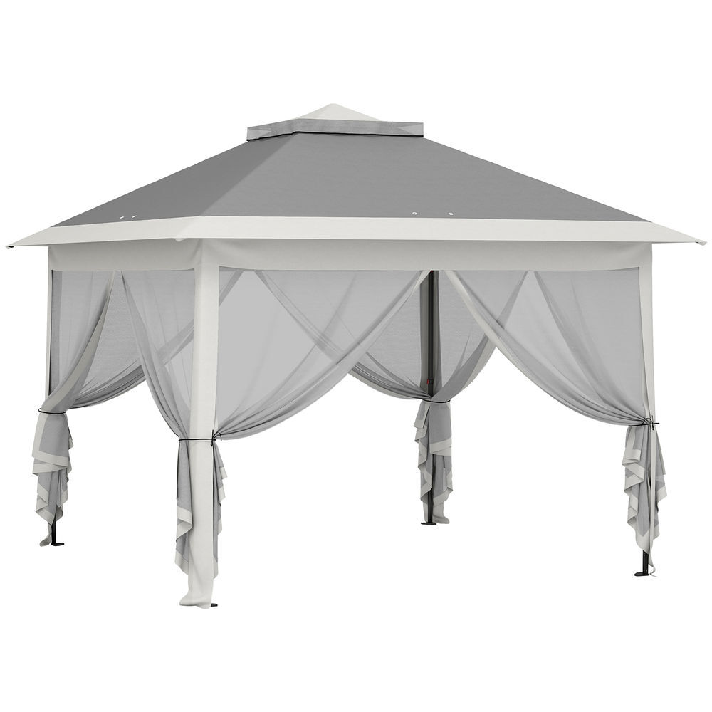 Carpa Plegable Tela Oxford, Metal Outsunny
