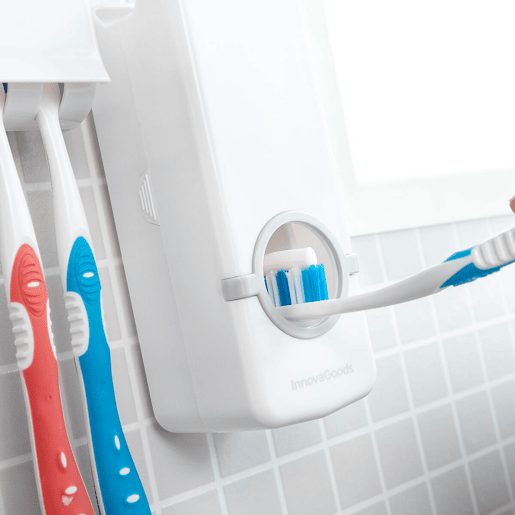 Pack Dispensador de Pasta Dental com Suporte para Escovas e Dispensador Automático InnovaGoods