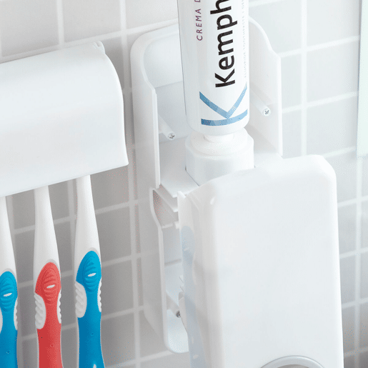 Pack Dispensador de Pasta Dental com Suporte para Escovas e Dispensador Automático InnovaGoods