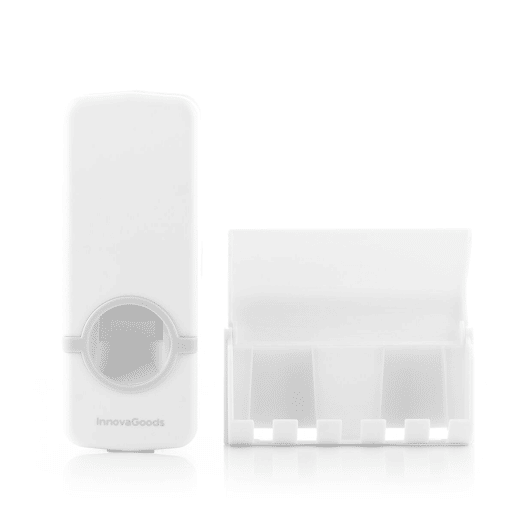 Pack Dispensador de Pasta Dental com Suporte para Escovas e Dispensador Automático InnovaGoods