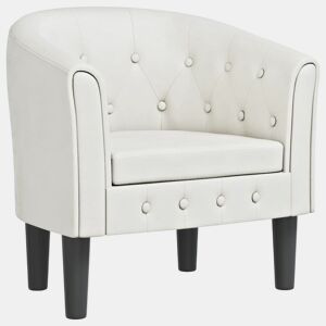 vidaXL Poltrona couro artificial branco