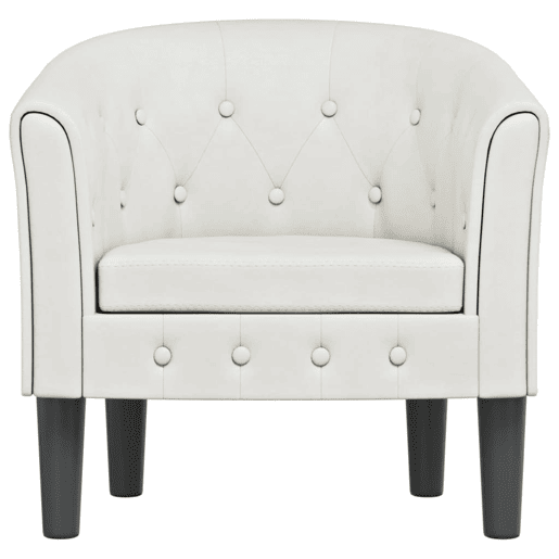 vidaXL Poltrona couro artificial branco vidaXL Poltrona couro artificial branco