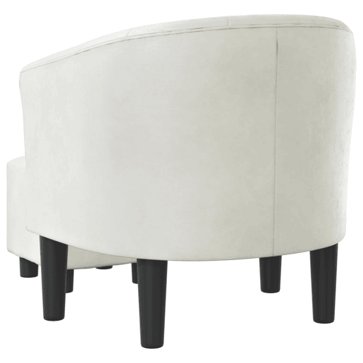 vidaXL Poltrona com apoio de pés couro artificial branco