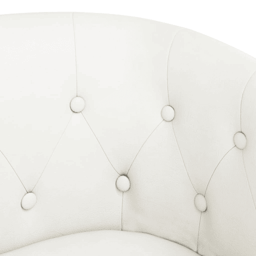vidaXL Poltrona com apoio de pés couro artificial branco