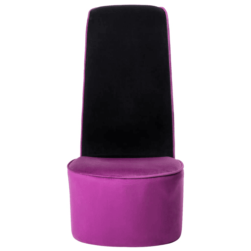 vidaXL Cadeira estilo sapato de salto alto veludo roxo