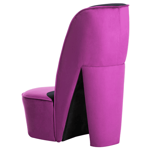 vidaXL Cadeira estilo sapato de salto alto veludo roxo
