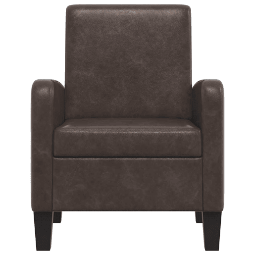 vidaXL Poltrona em couro artificial castanho vidaXL Poltrona em couro artificial castanho