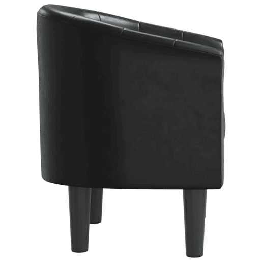 vidaXL Poltrona em couro artificial preto