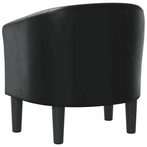 vidaXL Poltrona em couro artificial preto