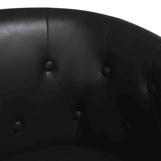 vidaXL Poltrona em couro artificial preto