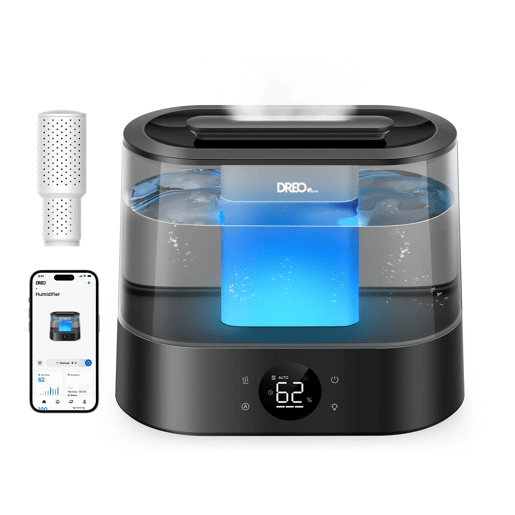 DREO Humidificador 420S preto, cobre até 30 m², silencioso e eficiente DREO Humidificador 420S preto, cobre até 30 m², silencioso e eficiente