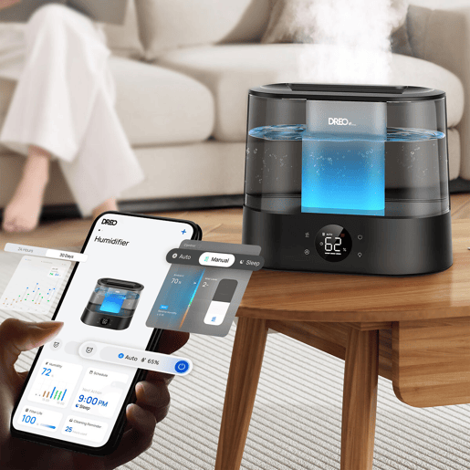 DREO Humidificador 420S preto, cobre até 30 m², silencioso e eficiente DREO Humidificador 420S preto, cobre até 30 m², silencioso e eficiente