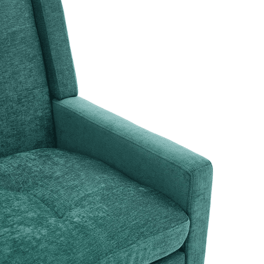 Banco estofado de 2 lugares - Assento de espuma densa e pés de madeira antiderrapantes - Verde Retro
