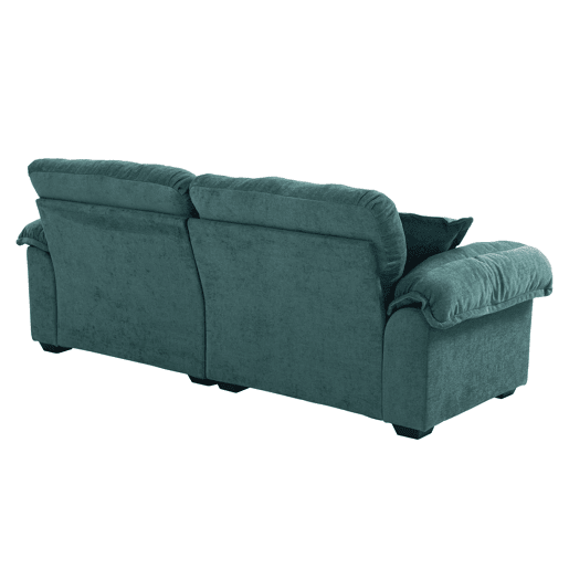 Sofá individual profundo 213 cm - Chenille, almofada dupla (Memory + molas) - Verde