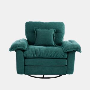 Poltrona individual giratória 360° - Oversized confortável com almofada de apoio - Verde