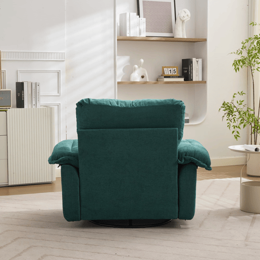 Poltrona individual giratória 360° - Oversized confortável com almofada de apoio - Verde