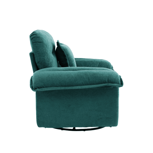 Poltrona individual giratória 360° - Oversized confortável com almofada de apoio - Verde