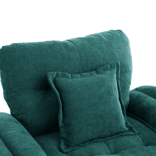 Poltrona individual giratória 360° - Oversized confortável com almofada de apoio - Verde