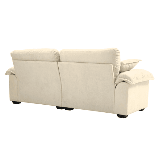 Sofá individual 213 cm - Chenille com almofada dupla (Memory + molas) - Bege