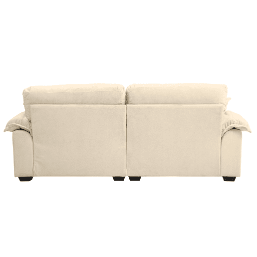 Sofá individual 213 cm - Chenille com almofada dupla (Memory + molas) - Bege