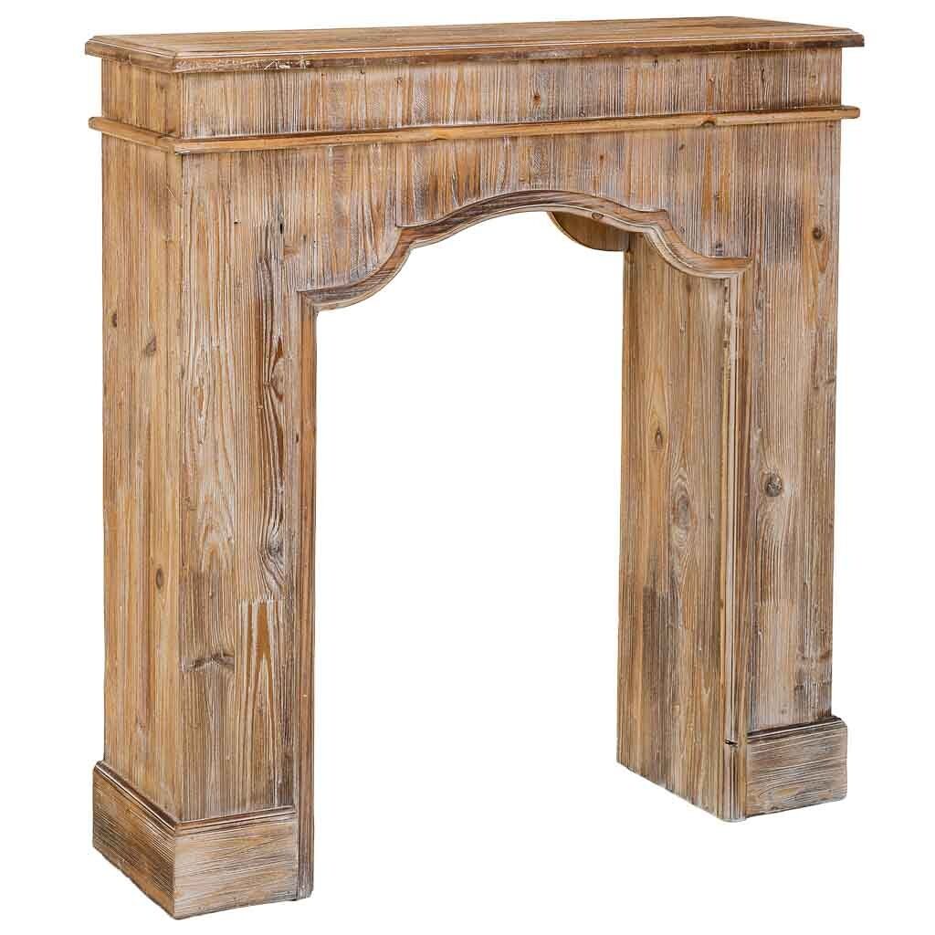 Marco de chimenea de madera marrón 100x29x110h cm