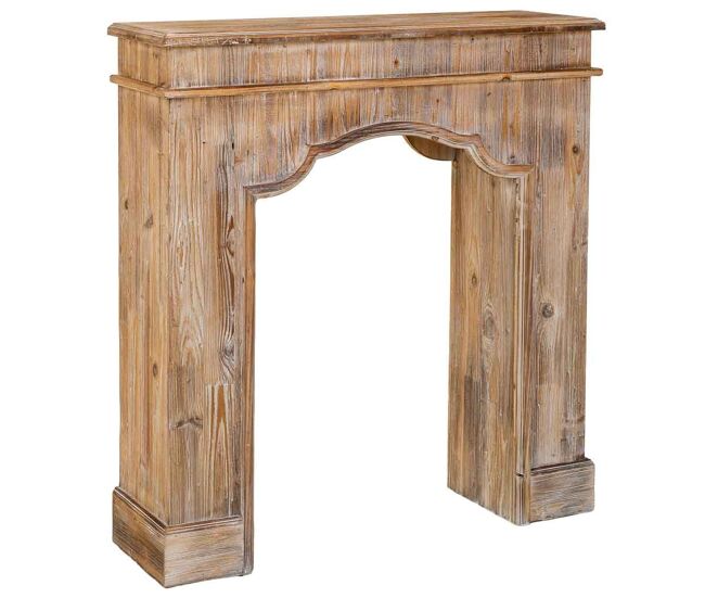 Marco de chimenea de madera marrón 100x29x110h cm