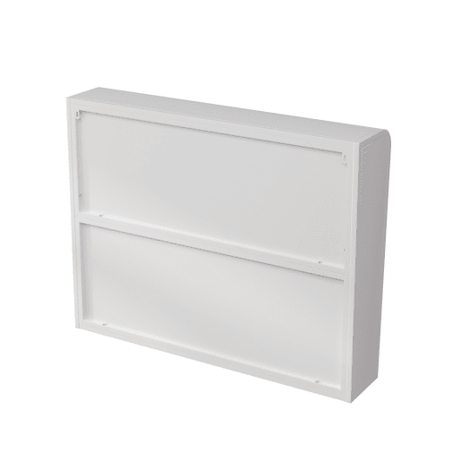 Armário de parede com portas de vidro 3 portas - arqueado, montado na parede - branco