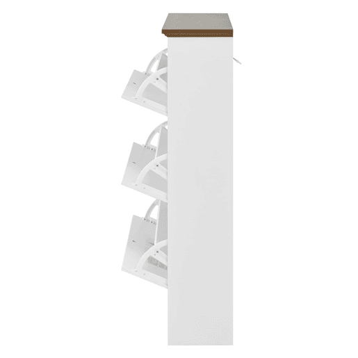 Sapateira de 3 portas - grande capacidade, puxadores redondos, para entradacorredor - Branco Sapateira de 3 portas - grande capacidade, puxadores redondos, para entradacorredor - Branco