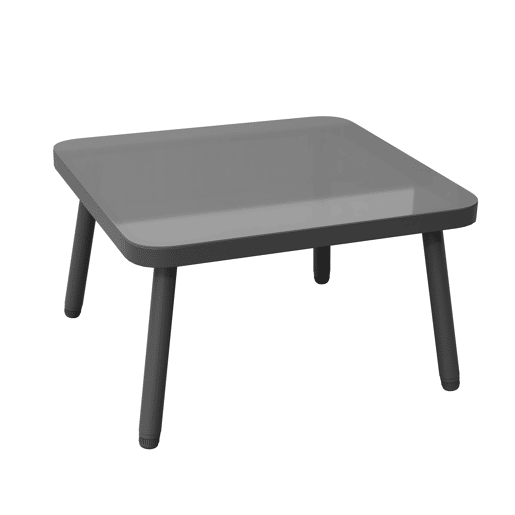 Conjunto de jardim L - Móveis de ferro com corda cinzenta, 2 sofás e 1 mesa - Cinza