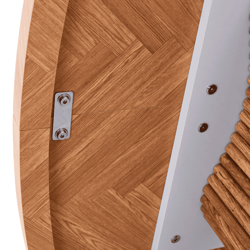 Mesa de jantar 180x90 cm - suporte em coluna arqueada, design moderno - madeira