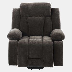 Poltrona relax elétrica 95 x 94 x 107 cm u2013 massagem em 8 pontos, aquecimento, função de elevação, USB e bolsos laterais u2013 Castanho