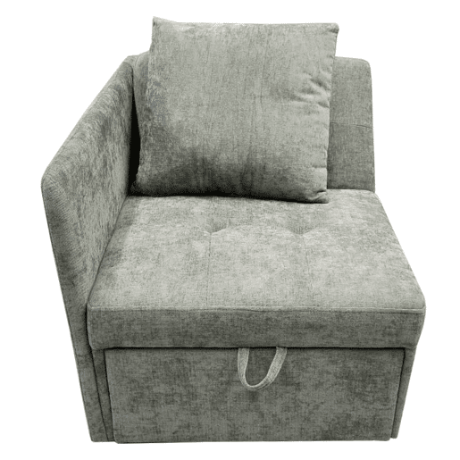 Sofá-cama multifuncional 3 em 1 - Sofá de linho com encosto ajustável - Cinza